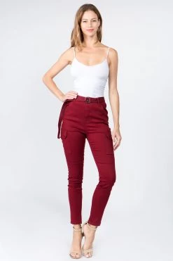 LOVE MODA BEST SELLERS High Waist Skinny Cargo Style Pants