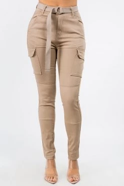 LOVE MODA BEST SELLERS High Waist Skinny Cargo Style Pants