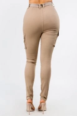 LOVE MODA BEST SELLERS High Waist Skinny Cargo Style Pants
