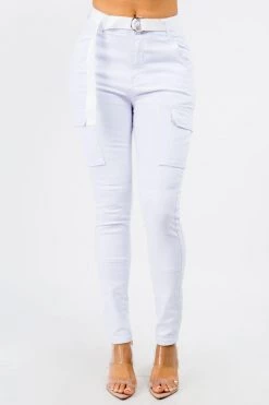 LOVE MODA BEST SELLERS High Waist Skinny Cargo Style Pants