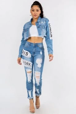 LOVE MODA Fashion Tour Patch Skinny Jeans