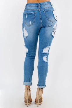 LOVE MODA Fashion Tour Patch Skinny Jeans
