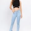 LOVE MODA High Rise Flared Trim Skinny Jeans 2 LOVE MODA High Rise Flared Trim Skinny Jeans