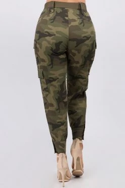 LOVE MODA High Waist Cargo Pants With Belt BOTTOMS