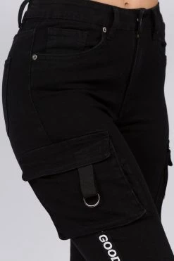 LOVE MODA BEST SELLERS High Waist Skinny Jeans W/ Cargo Pockets