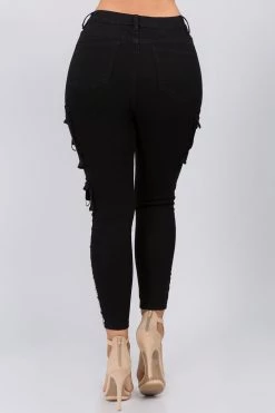 LOVE MODA BEST SELLERS High Waist Skinny Jeans W/ Cargo Pockets