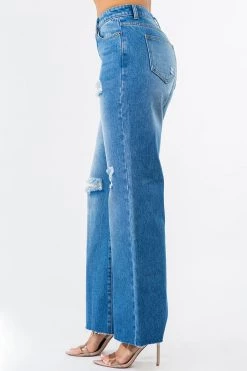 LOVE MODA JEANS High Waist Wide Leg Denim Bell Bottom Pants