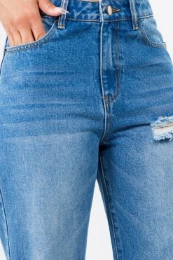 LOVE MODA JEANS High Waist Wide Leg Denim Bell Bottom Pants