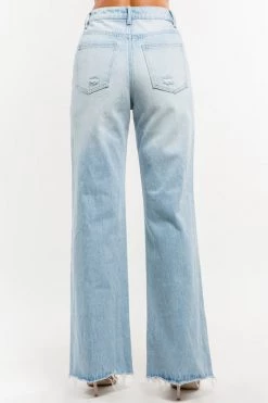 LOVE MODA JEANS High Waist Wide Leg Denim Bell Bottom Pants