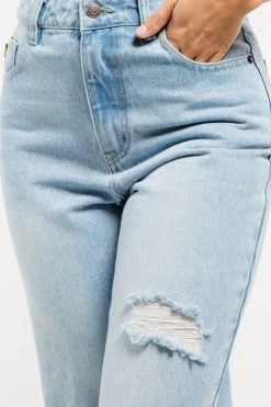 LOVE MODA JEANS High Waist Wide Leg Denim Bell Bottom Pants
