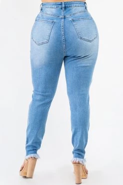 LOVE MODA High Rise Distressed Skinny Jeans - Plus Size 13 LOVE MODA High Rise Distressed Skinny Jeans - Plus Size