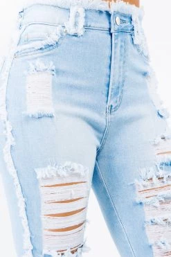 LOVE MODA High Rise Distressed Stretch Skinny Jeans NEW ARRIVALS
