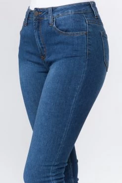 LOVE MODA High Waist Denim Stretch Basic Skinny Jeans