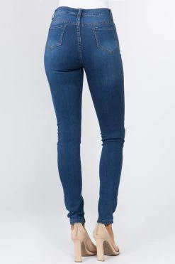 LOVE MODA High Waist Denim Stretch Basic Skinny Jeans