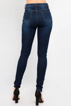 LOVE MODA High Waist Denim Stretch Basic Skinny Jeans