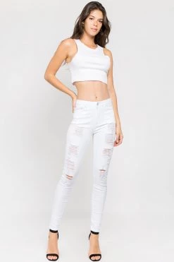 Love Moda BEST SELLERS High Waist Distressed Skinny Pants