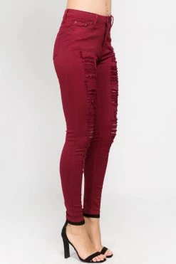 Love Moda High Waist Distressed Skinny Pants