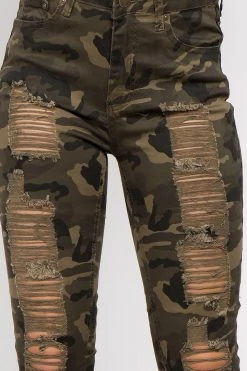 Love Moda High Waist Distressed Skinny Pants