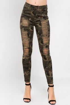 Love Moda High Waist Distressed Skinny Pants