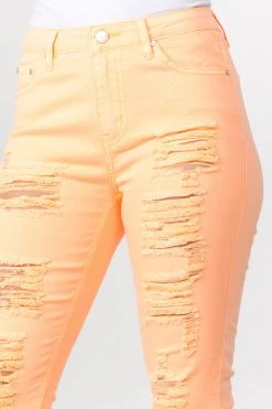Love Moda High Waist Distressed Skinny Pants