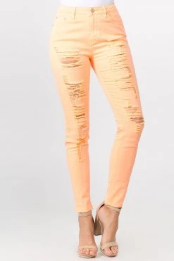 Love Moda High Waist Distressed Skinny Pants