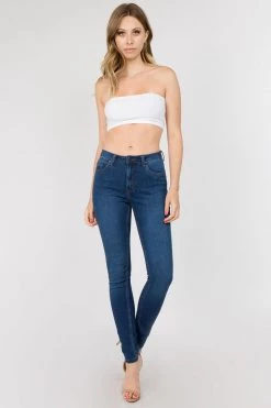 LOVE MODA High Rise Basic Denim Skinny Jeans
