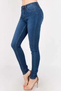 LOVE MODA High Rise Basic Denim Skinny Jeans