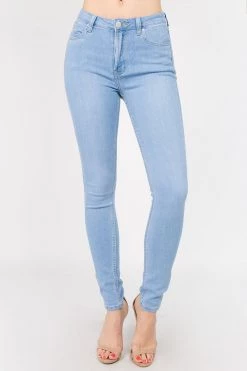 LOVE MODA High Rise Basic Denim Skinny Jeans