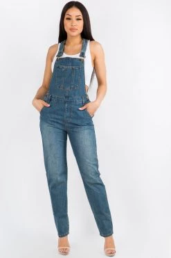 LOVE MODA Basic Denim Overalls - Vintage