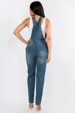 LOVE MODA Basic Denim Overalls - Vintage
