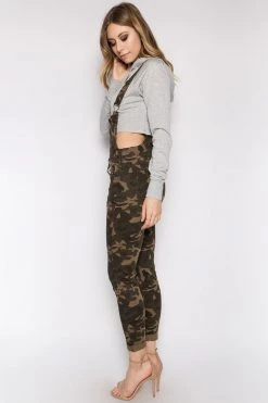 LOVE MODA BEST SELLERS Solid Color Skinny Overalls