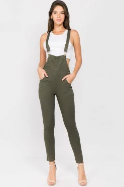 LOVE MODA BEST SELLERS Skinny Fit Stretch Jean Overalls