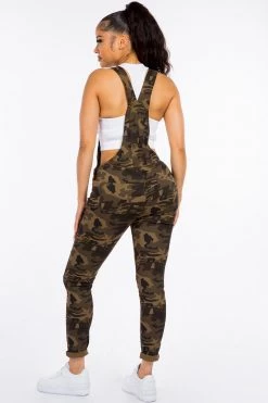 LOVE MODA Destroyed Stretch Overalls