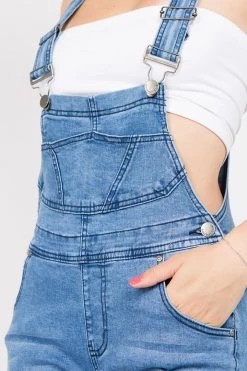 Lovemoda Moto Destroyed Stretch Overall With Zipper