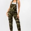LOVE MODA Relaxed Full Length Cargo Overalls W/ Drawstring Waist BEST SELLERS
