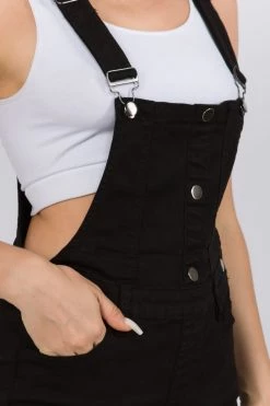 LOVE MODA Button Up Knee Slit Overalls BEST SELLERS