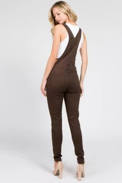 LOVE MODA Button Up Knee Slit Overalls BEST SELLERS