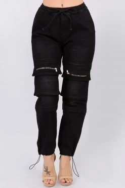 Love Moda BOTTOMS High Waist Denim Joggers With Utility Pockets 19 Love Moda BOTTOMS High Waist Denim Joggers With Utility Pockets