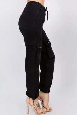 Love Moda BOTTOMS High Waist Denim Joggers With Utility Pockets 20 Love Moda BOTTOMS High Waist Denim Joggers With Utility Pockets