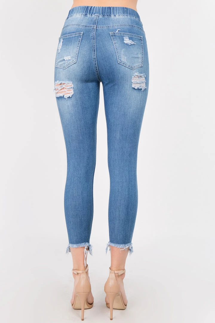 Love Moda High Waist Distressed Skinny Denim Joggers 7 Love Moda High Waist Distressed Skinny Denim Joggers