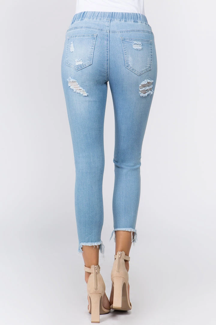 Love Moda High Waist Distressed Skinny Denim Joggers 10 Love Moda High Waist Distressed Skinny Denim Joggers