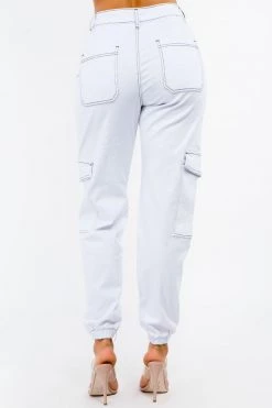 LOVE MODA High Waist Cargo Jogger Pants With Keychain NEW ARRIVALS