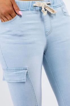 LOVE MODA High Waist Denim Joggers NEW ARRIVALS