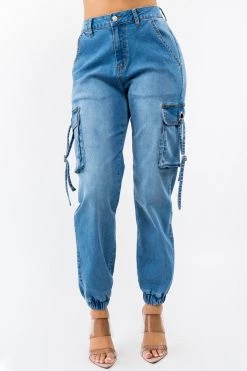 LOVE MODA High Waist Jogger Style Cargo Pants