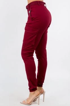 LOVE MODA High Waist Cargo Joggers With Belt