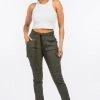 LOVE MODA High Waist Cargo Joggers With Belt