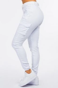 LOVE MODA High Waist Cargo Joggers With Belt