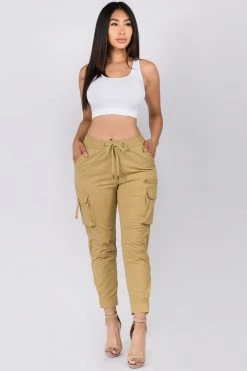 Love Moda BOTTOMS High Waist Cargo Joggers