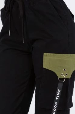 LOVE MODA High Waist Cargo Jogger Pants With Utility Pockets