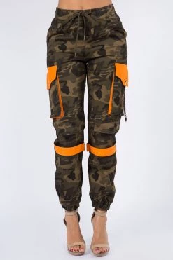 LOVE MODA High Waist Cargo Jogger Pants With Utility Pockets